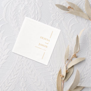 Moderne Minimalistische Hochzeit Servietten Mit Folie