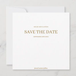 Moderne Minimalistische Hochzeit spart das Datum Save The Date