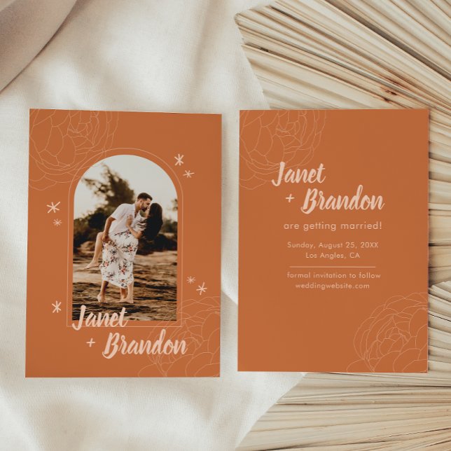 Moderne Minimalistische Hochzeit von Earthy Boho Save The Date (Von Creator hochgeladen)
