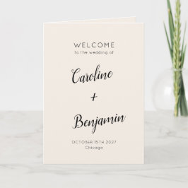 Moderne Minimalistische Hochzeit von Elfenbein Programm