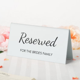 Moderne Minimalistische Hochzeit vorbehalten Tischaufsteller