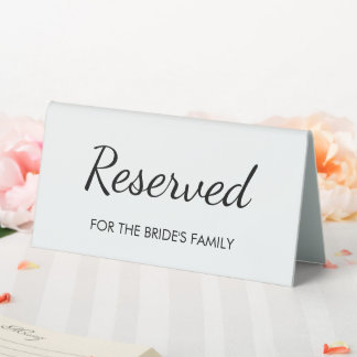 Moderne Minimalistische Hochzeit vorbehalten Tischaufsteller
