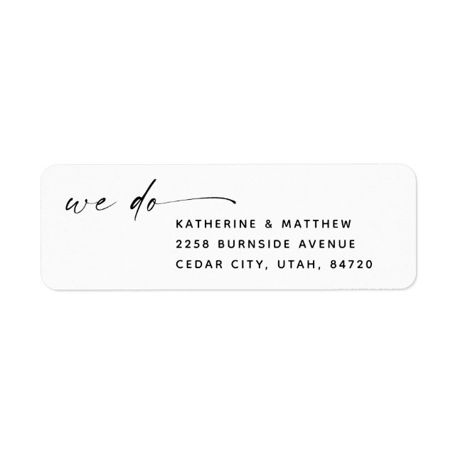 Moderne Minimalistische Hochzeit | Wir machen Schw (Vorne)