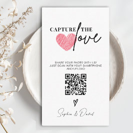 Moderne Minimalistische Hochzeiten erfassen den QR Begleitkarte