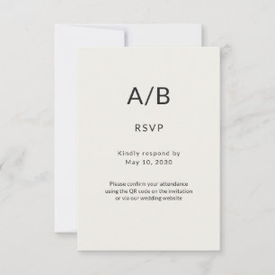 Moderne Minimalistische Hochzeits-RSVP-Karte für d RSVP Karte