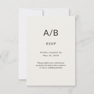 Moderne Minimalistische Hochzeits-RSVP-Karte für d RSVP Karte