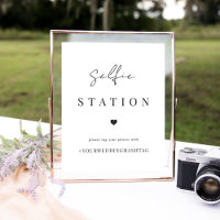 Moderne Minimalistische Hochzeits-Selfie-Station &