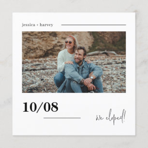 Moderne Minimalistische Hochzeitsanzeige im Fotost Einladung
