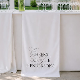 Moderne Minimalistische Hochzeitsbanner 'Cheers To Banner