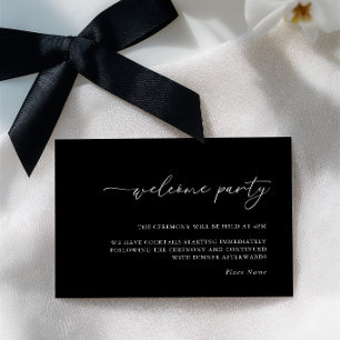Moderne minimalistische Hochzeitsdetails Beilageka RSVP Karte