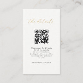 Moderne Minimalistische Hochzeitsdetails mit QR-Co Platzkarte