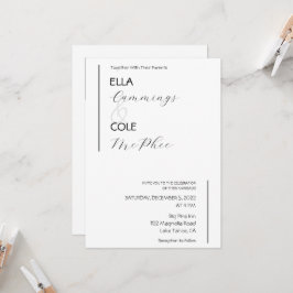 Moderne Minimalistische Hochzeitseinladung Einladung