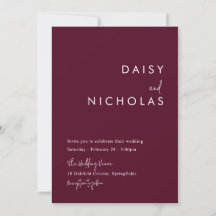 Moderne Minimalistische Hochzeitseinladung