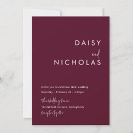 Moderne Minimalistische Hochzeitseinladung Einladung