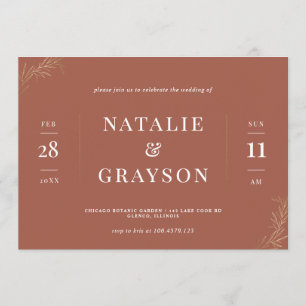 Moderne Minimalistische Hochzeitseinladung Einladung