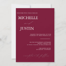 Moderne Minimalistische Hochzeitseinladung Einladung