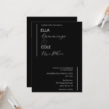Moderne Minimalistische Hochzeitseinladung