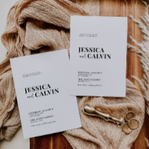 Moderne Minimalistische Hochzeitseinladung