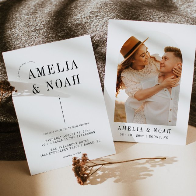 Moderne Minimalistische Hochzeitseinladung Einladung (Von Creator hochgeladen)