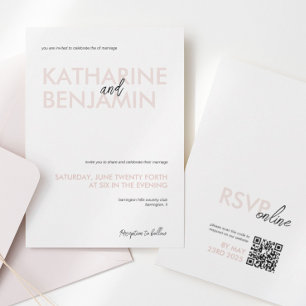 Moderne Minimalistische Hochzeitseinladung - Elega Einladung