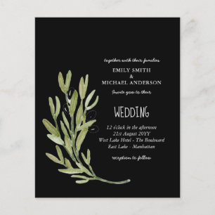MODERNE MINIMALISTISCHE HOCHZEITSEINLADUNG MIT OLI FLYER