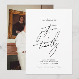 Moderne Minimalistische Hochzeitseinladung Save The Date