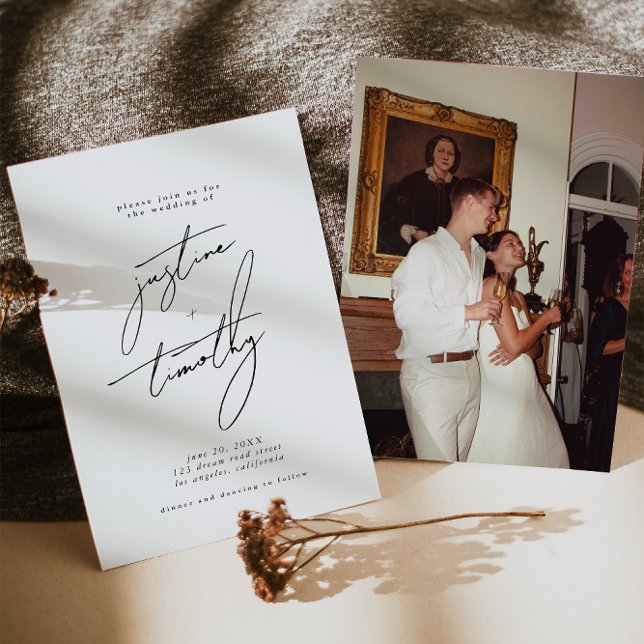 Moderne Minimalistische Hochzeitseinladung Save The Date (Von Creator hochgeladen)