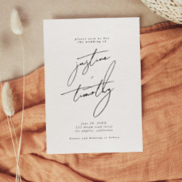 Moderne Minimalistische Hochzeitseinladung Save The Date