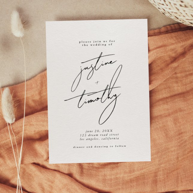 Moderne Minimalistische Hochzeitseinladung Save The Date (Von Creator hochgeladen)