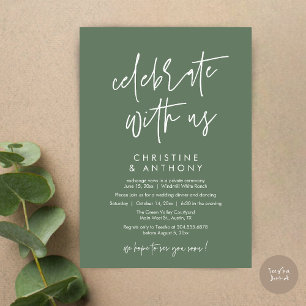 Moderne Minimalistische Hochzeitsempfangs-Dinner Einladung