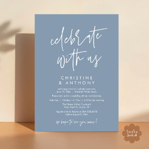 Moderne Minimalistische Hochzeitsempfangs-Dinner Einladung