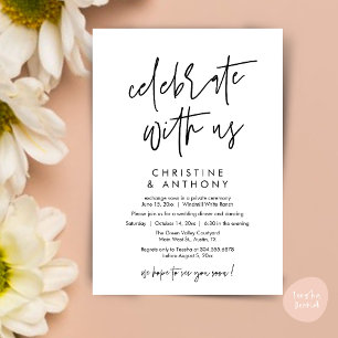 Moderne Minimalistische Hochzeitsempfangs-Dinner Einladung