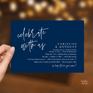 Moderne minimalistische Hochzeitsempfangs-Dinner Einladung