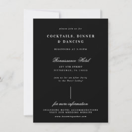 Moderne Minimalistische Hochzeitsempfangskarte Einladung