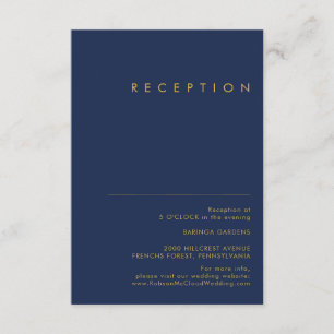 Moderne Minimalistische Hochzeitsempfehlung mit Bl Begleitkarte