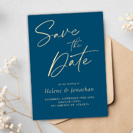 Moderne Minimalistische Hochzeitsfeier Save The Date