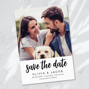 Moderne Minimalistische Hochzeitsfotos Save The Date