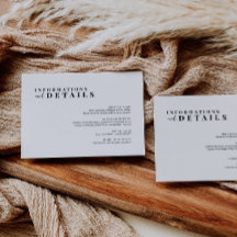 Moderne Minimalistische Hochzeitskarte