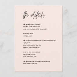 Moderne Minimalistische Hochzeitskarte Begleitkarte