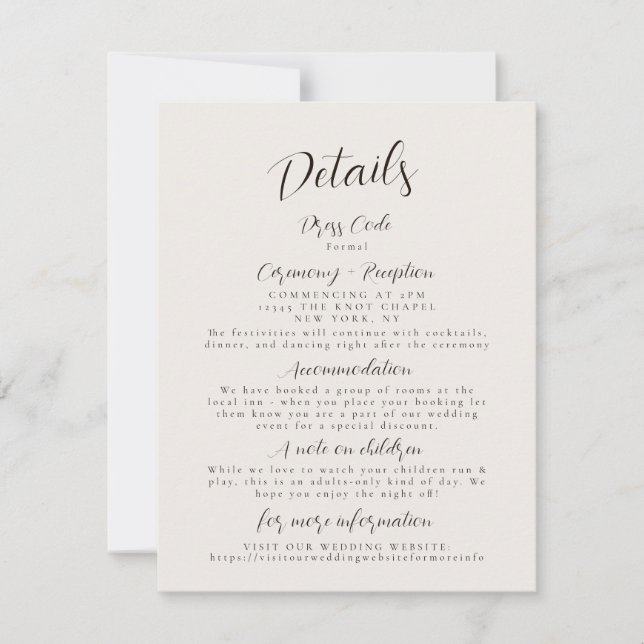 Moderne Minimalistische Hochzeitskarte Einladung (Vorderseite)