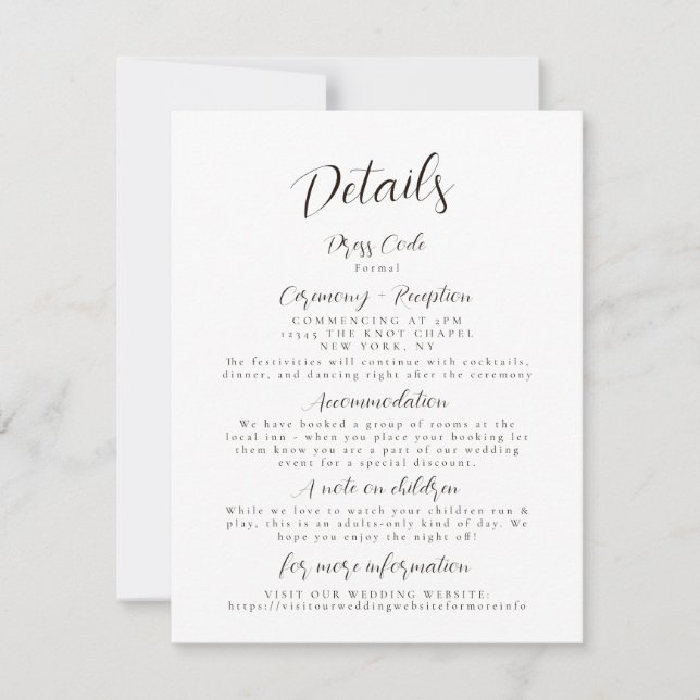 Moderne Minimalistische Hochzeitskarte Einladung (Vorderseite)
