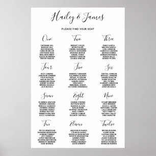 Moderne Minimalistische Hochzeitskarte Poster