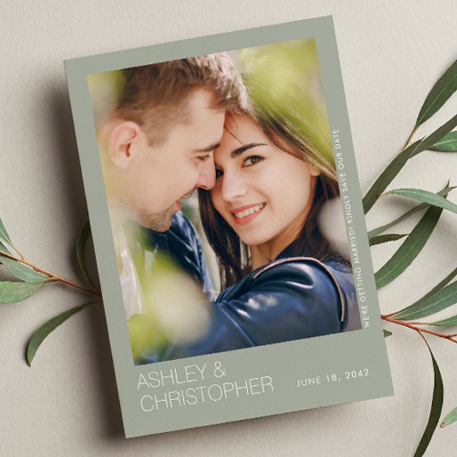 Moderne Minimalistische Hochzeitskarte Rette auf d Save The Date (Von Creator hochgeladen)