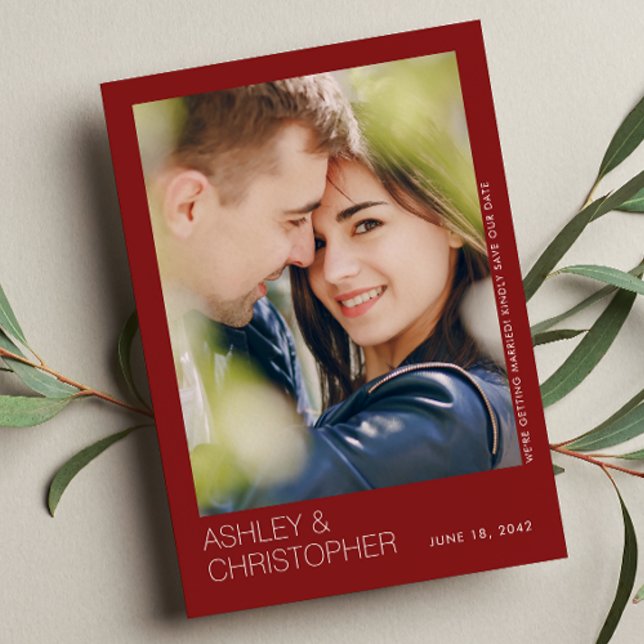 Moderne Minimalistische Hochzeitskarte Rette auf d Save The Date (Von Creator hochgeladen)