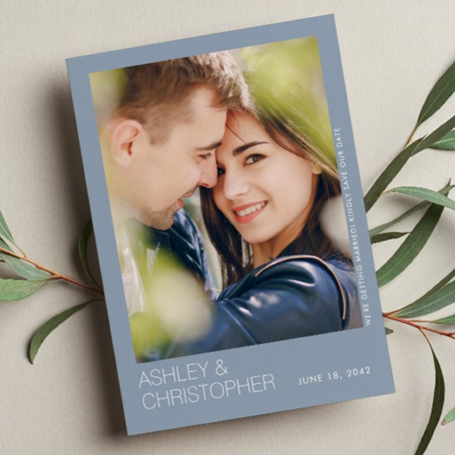 Moderne Minimalistische Hochzeitskarte Rette auf d Save The Date (Von Creator hochgeladen)