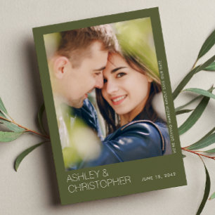 Moderne Minimalistische Hochzeitskarte Rette auf d Save The Date