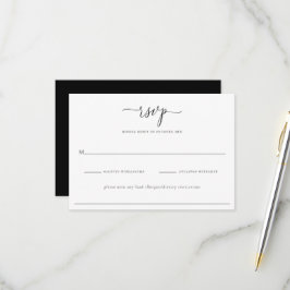 Moderne Minimalistische Hochzeitskarte RSVP Karte