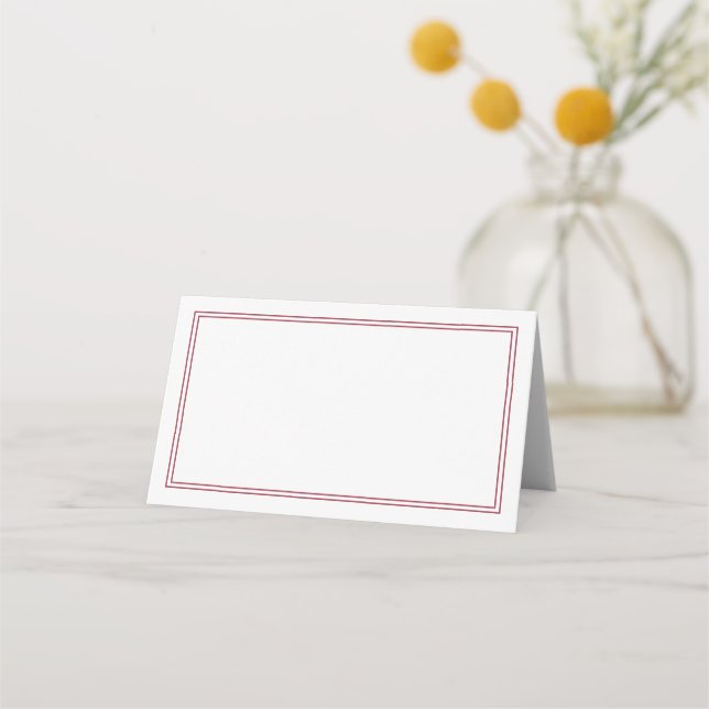 Moderne, Minimalistische Hochzeitslehre - Platzkar Platzkarte (Vorderseite)