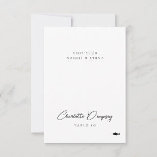 Moderne Minimalistische Hochzeitsszene Platzkarte