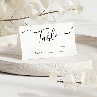 Moderne Minimalistische Hochzeitsszene Tischnummer Platzkarte